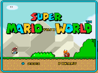 Super Mario Yaji World Title Screen